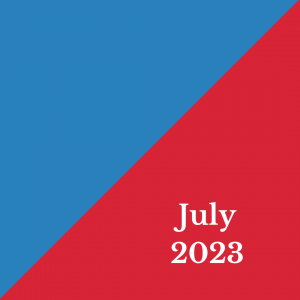 July 2023 newsletter color block featured image